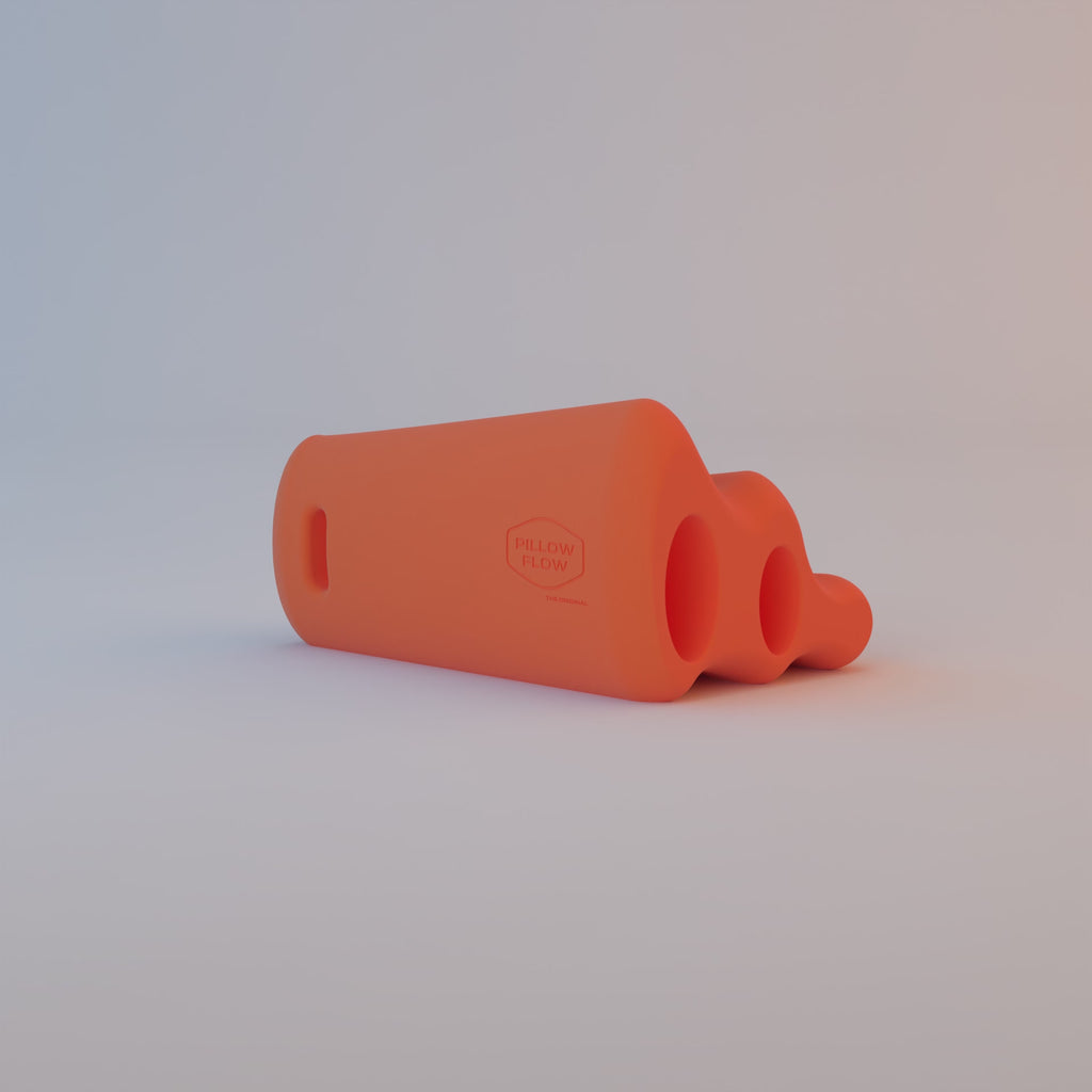 Pillowflow pillow orange on spinning showing product 360